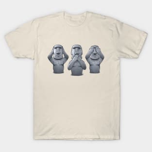 3 Wise Moais T-Shirt